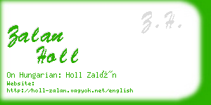 zalan holl business card